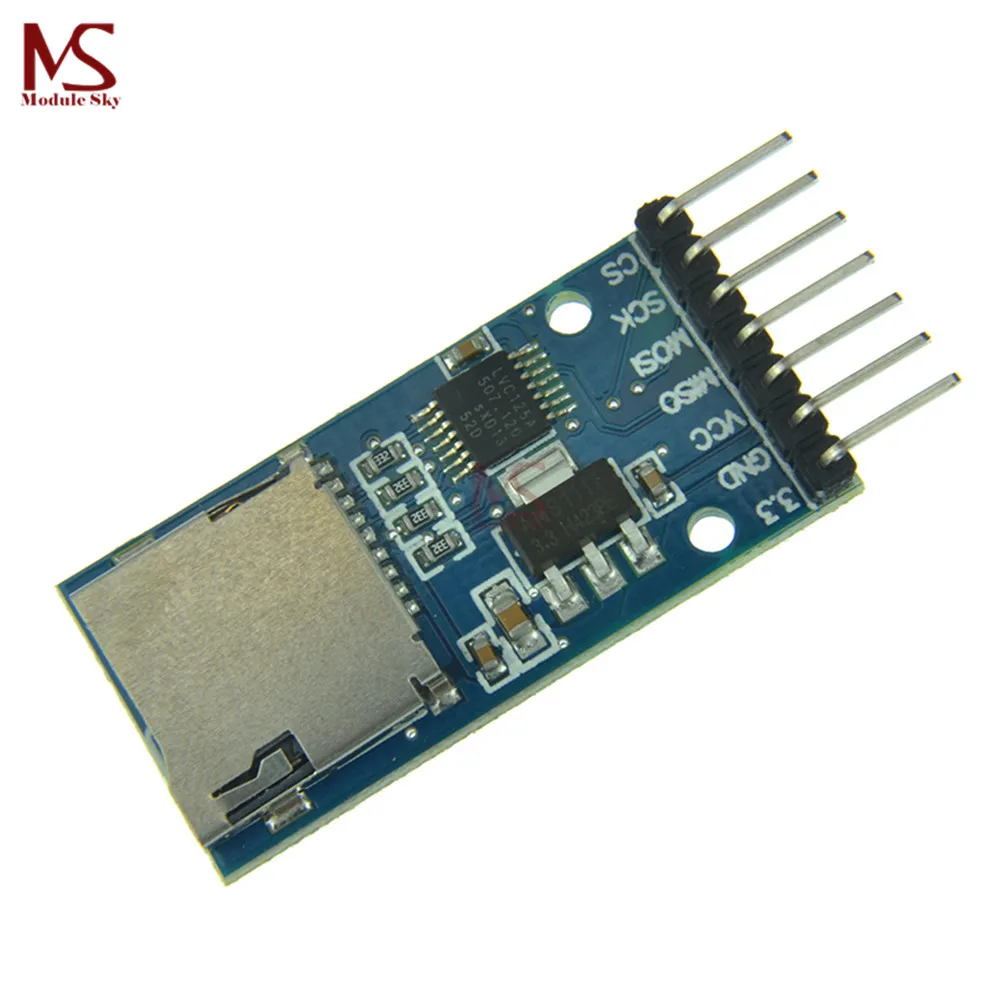 Micro SD Storage Board TF Card Memory Shield Module SPI Interface Level Converter For Arduino 3.3V 5V Regulator Circuit
Micro SD Storage Board TF Card Memory Shield Module SPI Interface Level Converter For Arduino 3.3V 5V Regulator Circuit