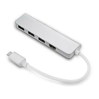 USB 3.1 Type-C to 4K HDMI +3 Ports USB 3.0 Hub Adapter USB Converter Up to 5 Gbps Speed For TV Keyboard Mouse USB Flash Drive
USB 3.1 Type-C to 4K HDMI +3 Ports USB 3.0 Hub Adapter USB Converter Up to 5 Gbps Speed For TV Keyboard Mouse USB Flash Drive