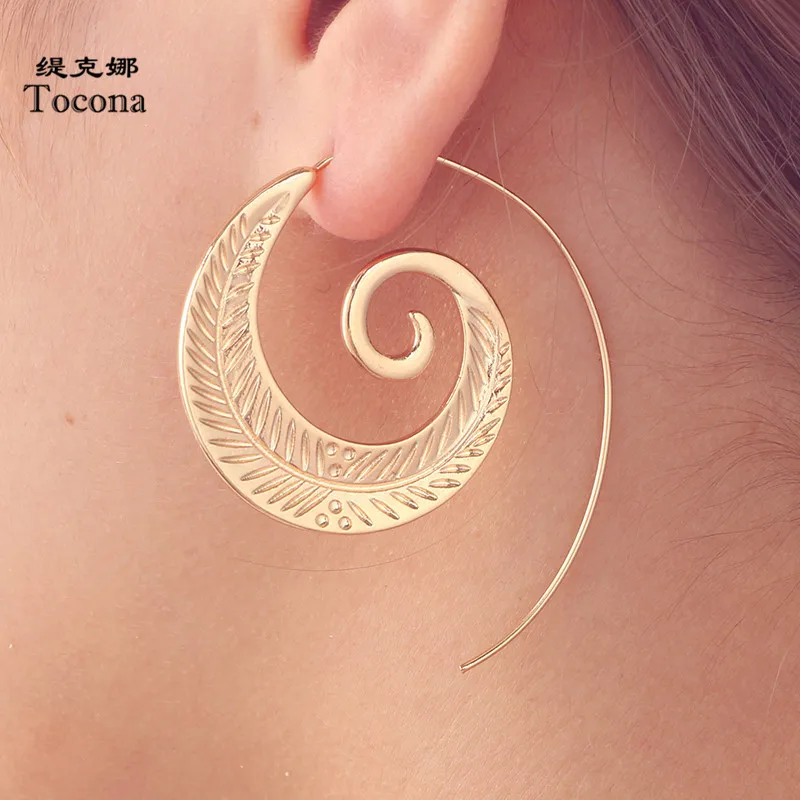 Tocona Punk Personality Round Spiral Drop Earrings Exaggerated Circle Leaf Whirlpool Gear Earrings for Women Jewelry 4200
Tocona Punk Personality Round Spiral Drop Earrings Exaggerated Circle Leaf Whirlpool Gear Earrings for Women Jewelry 4200