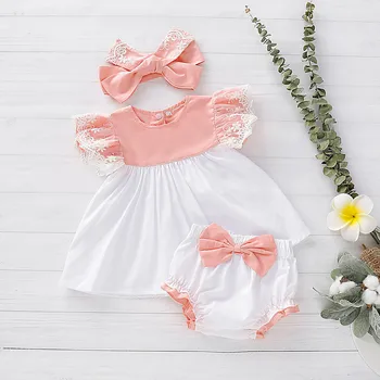 3PCS Summer Clothing Set Baby Newborn Girl Kids Lace Dress Tops +Bow PP Shorts +Headband Baby Outfits
3PCS Summer Clothing Set Baby Newborn Girl Kids Lace Dress Tops +Bow PP Shorts +Headband Baby Outfits