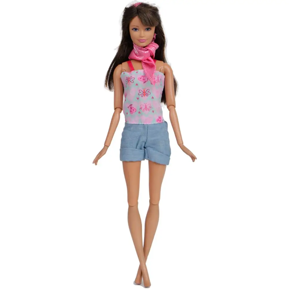 Fashion Handmade Summer Jumpsuits with Shoulder-straps & Neckerchief Daily Outfit Dollhouse Clothes For Barbie Doll Accessories
Fashion Handmade Summer Jumpsuits with Shoulder-straps & Neckerchief Daily Outfit Dollhouse Clothes For Barbie Doll Accessories