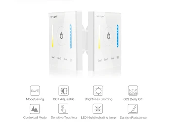New Milight Panel Led Controller Touch Switch Panel Brightness and color temperature Led Dimmer for Led Strip, Panel Light
New Milight Panel Led Controller Touch Switch Panel Brightness and color temperature Led Dimmer for Led Strip, Panel Light
