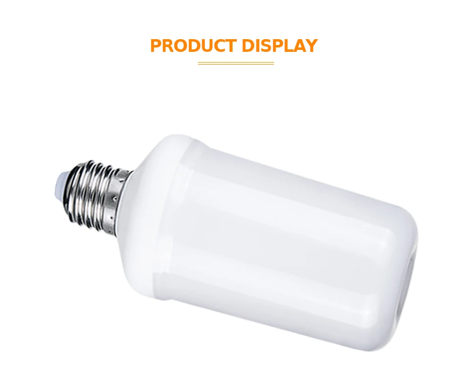 99 LEDs E27 Flame Lamps 9W 85-265V 4 Modes Ampoule LED Flame Effect Light Bulb Flickering Emulation Fire Light YellowBlue Flame (10)