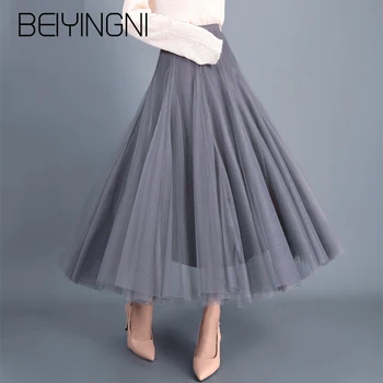 Beiyingni Tulle Skirts Women Pleated Mesh 3Layers Princess Tutu Skirts Sweet Kpop Bridesmaids Midi Saias Elastic High Waist Jupe
Beiyingni Tulle Skirts Women Pleated Mesh 3Layers Princess Tutu Skirts Sweet Kpop Bridesmaids Midi Saias Elastic High Waist Jupe