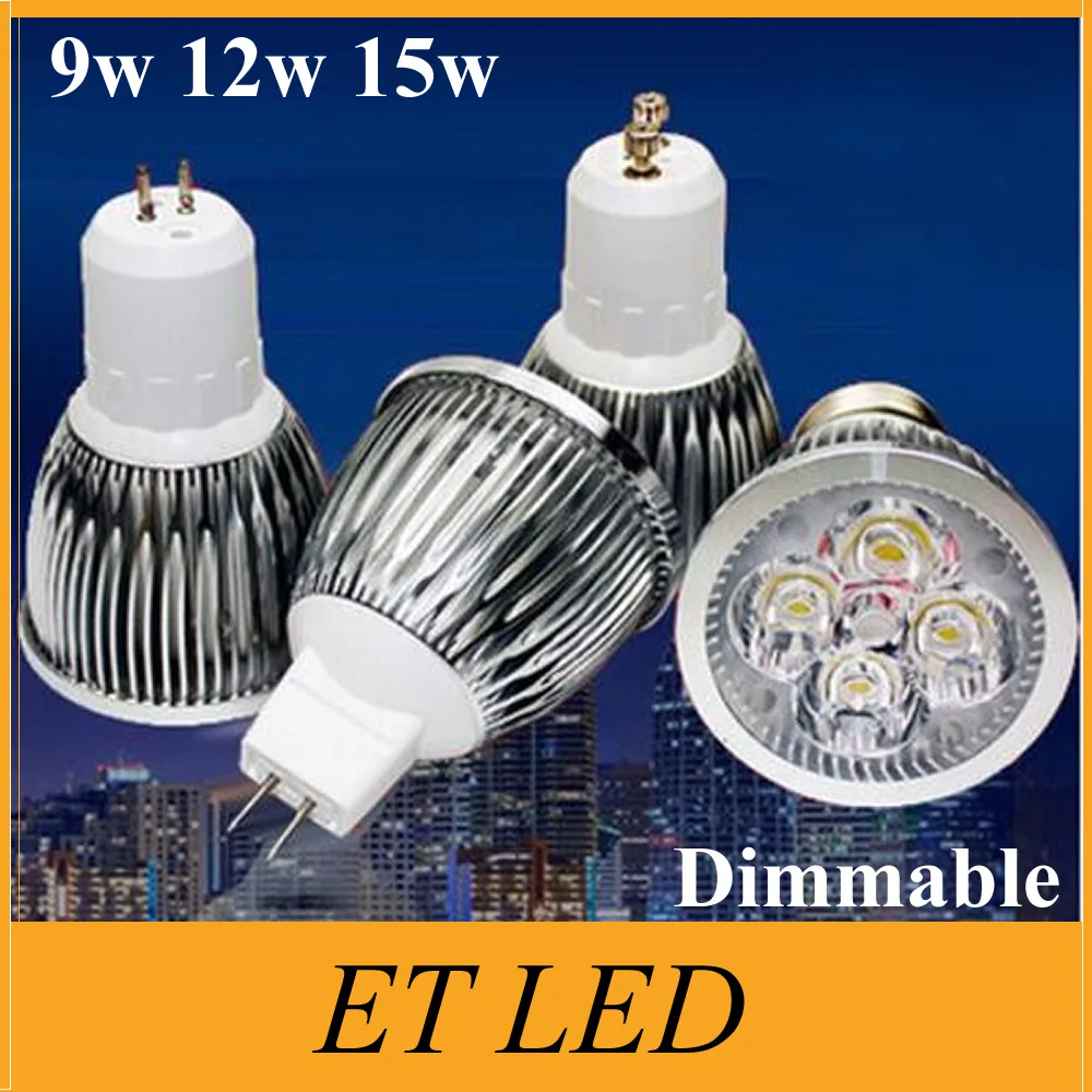 High Power Cree Led Light Bulbs E27 MR16 GU5.3 GU10 9W 12W 15W Dimmable Led Spot lights led downlight lamps AC 110-240V 12V UL
High Power Cree Led Light Bulbs E27 MR16 GU5.3 GU10 9W 12W 15W Dimmable Led Spot lights led downlight lamps AC 110-240V 12V UL