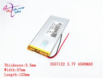Liter energy battery 3557122 3555120 lithium Tablet polymer battery 3.7V with a Tablet PC V811V801 Paul 4500mAh battery
Liter energy battery 3557122 3555120 lithium Tablet polymer battery 3.7V with a Tablet PC V811V801 Paul 4500mAh battery