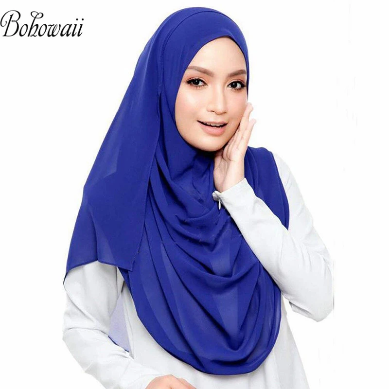 BOHOWAII Solid Color Chiffon Hijab Scarf Women Islamic Muslim Turban Long Wrap Scarves Adult Turbante Mujer
BOHOWAII Solid Color Chiffon Hijab Scarf Women Islamic Muslim Turban Long Wrap Scarves Adult Turbante Mujer