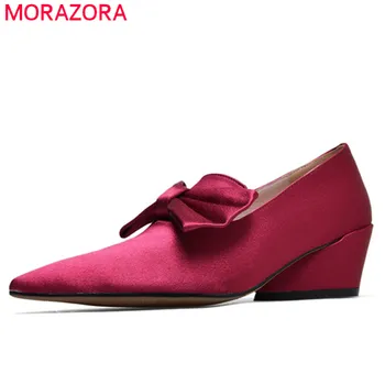 MORAZORA 2020 new arrival women pumps pointed toe silk spring summer single shoes ladies fashion dress shoes woman office shoes
MORAZORA 2020 new arrival women pumps pointed toe silk spring summer single shoes ladies fashion dress shoes woman office shoes