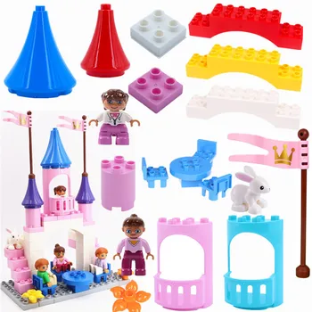 Single Sales Accessories Dream Princess Castle Building Blocks Bricks Compatible with Duploed Parts Toys For Children kids gift
Single Sales Accessories Dream Princess Castle Building Blocks Bricks Compatible with Duploed Parts Toys For Children kids gift