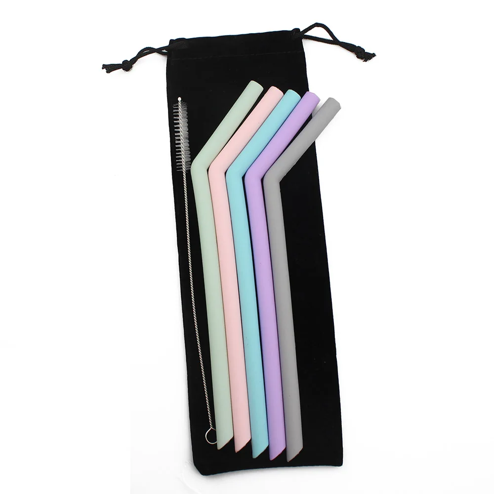 4-4Pcs-Reusable-Silicone-Drinking-Straws-Set-Extra-Long-Flexible-Straws-with-Cleaning-Brushes-for-20-oz