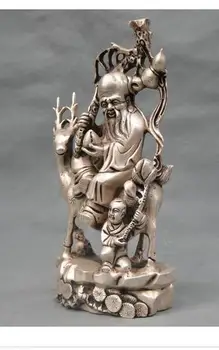 decoration factory outlets white Copper Silver 13" China Silver Bronze God of Longevity Kid Shou Star Ride Deer Bronze Statue
decoration factory outlets white Copper Silver 13" China Silver Bronze God of Longevity Kid Shou Star Ride Deer Bronze Statue