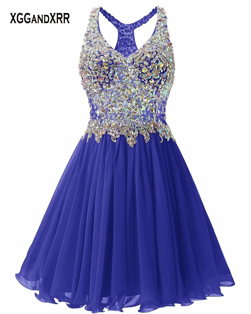 New Arrival Short Prom Dress 2019 Sexy V Neck Heavy Sparkling Beading Crystal Backless Illusion Colorful Girls Formal Party Gown
New Arrival Short Prom Dress 2019 Sexy V Neck Heavy Sparkling Beading Crystal Backless Illusion Colorful Girls Formal Party Gown