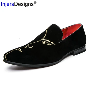 Brand Fashion Party Night Club Shoes Men Slip-On Loafers Trendy Face Pattern Business Men Shoes Soft Nubuck Leather Casual Shoes
Brand Fashion Party Night Club Shoes Men Slip-On Loafers Trendy Face Pattern Business Men Shoes Soft Nubuck Leather Casual Shoes
