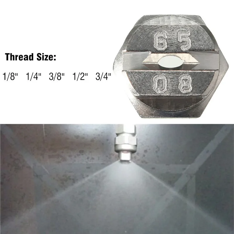 Jet Flat Fan Spray Nozzle 1/8 1/4 3/8 1/2 3/4 for Industrial / Factory Cleaning Dust Removal Nozzle Watering Kits 
Jet Flat Fan Spray Nozzle 1/8 1/4 3/8 1/2 3/4 for Industrial / Factory Cleaning Dust Removal Nozzle Watering Kits