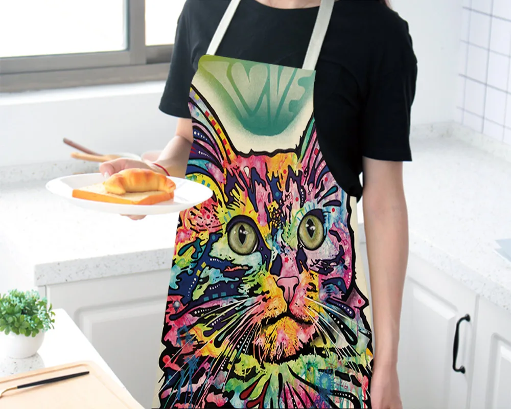 Eco-friendly Printed Cats Pattern Seam Sewing Hand Measured Colorful Cleaning Sleeveless Back Tie Linen Apron
Eco-friendly Printed Cats Pattern Seam Sewing Hand Measured Colorful Cleaning Sleeveless Back Tie Linen Apron