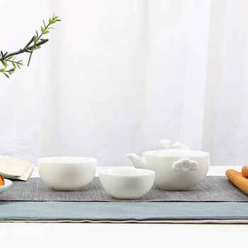 Creative Handmade Ceramic White Porcelain Tea Set Art Drinkware Teacup with Gripper Pot Kit Outdoor Travel Quick Cup Puer Teapot
Creative Handmade Ceramic White Porcelain Tea Set Art Drinkware Teacup with Gripper Pot Kit Outdoor Travel Quick Cup Puer Teapot
