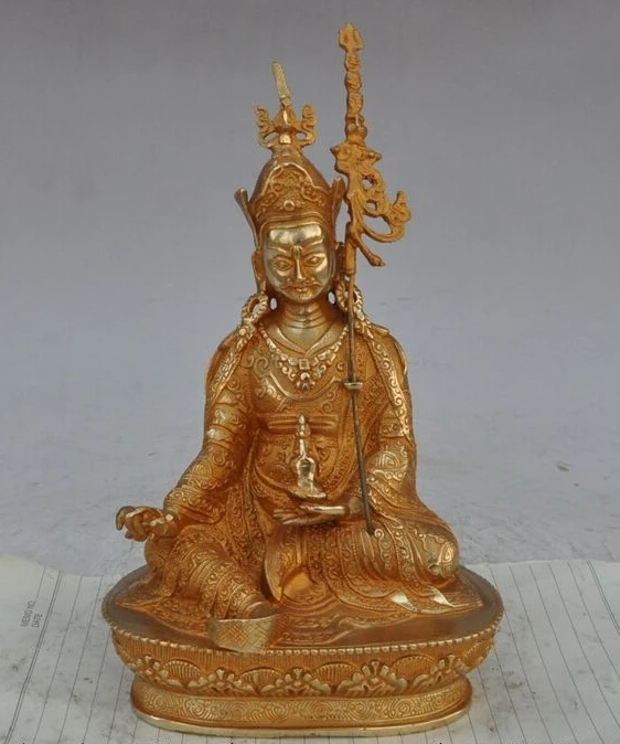 8"tibet buddhism fane bronze gilt joss Guru Rinpoche Padmasambhava buddha statue
8"tibet buddhism fane bronze gilt joss Guru Rinpoche Padmasambhava buddha statue