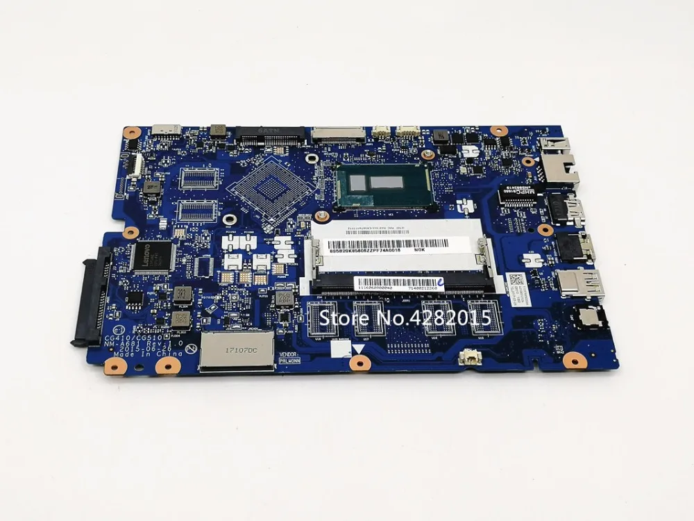 CG410/CG510 NM-A681 For Lenovo Ideapad 100-15IBD Laptop Motherboard with SR23Y I5-5200U 5B20K85606 Main board DDR3L 100% Tested
CG410/CG510 NM-A681 For Lenovo Ideapad 100-15IBD Laptop Motherboard with SR23Y I5-5200U 5B20K85606 Main board DDR3L 100% Tested