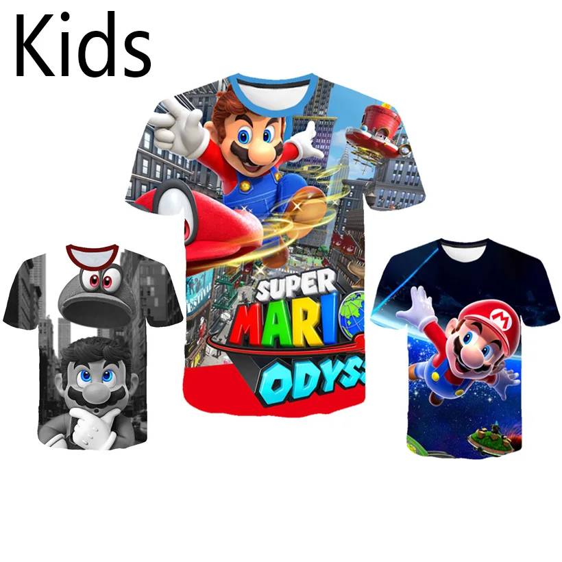 Ajax kids 2019 2020 Summer New Harajuku style Classic games Super Mario t shirt Boy/girl Mario Bros 3D Cartoon print t-shirts 
Ajax kids 2019 2020 Summer New Harajuku style Classic games Super Mario t shirt Boy/girl Mario Bros 3D Cartoon print t-shirts