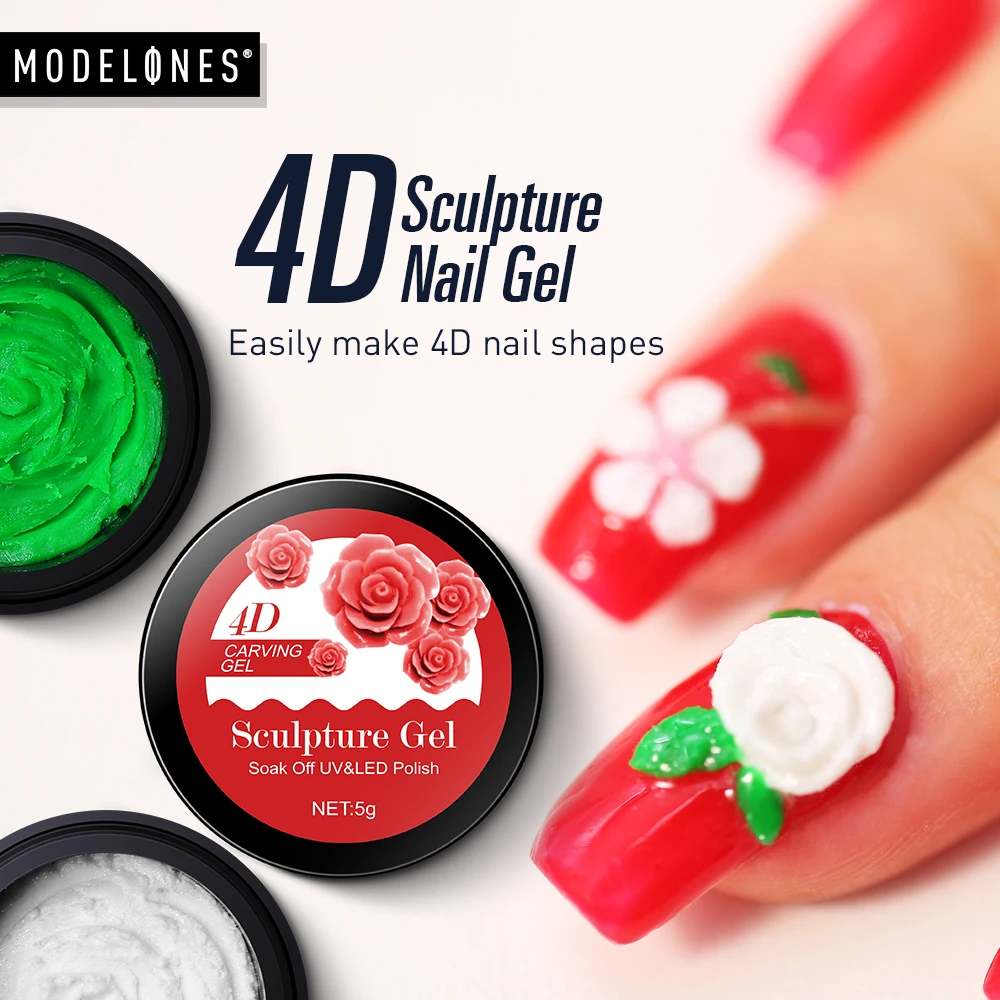 Modelones 4D Carved Patterns Gel Soak Off UV Gel Nail Art Modelling Manicure DIY Bright 8 Colors Sculpture Nail Art Decoration
Modelones 4D Carved Patterns Gel Soak Off UV Gel Nail Art Modelling Manicure DIY Bright 8 Colors Sculpture Nail Art Decoration