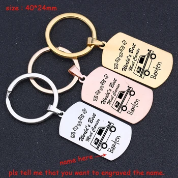 Engraved World's Best Mail Carrier Personalized Name Stainless Steel Keychain Suitable For Everyone Gift Key Ring Holder Tag
Engraved World's Best Mail Carrier Personalized Name Stainless Steel Keychain Suitable For Everyone Gift Key Ring Holder Tag
