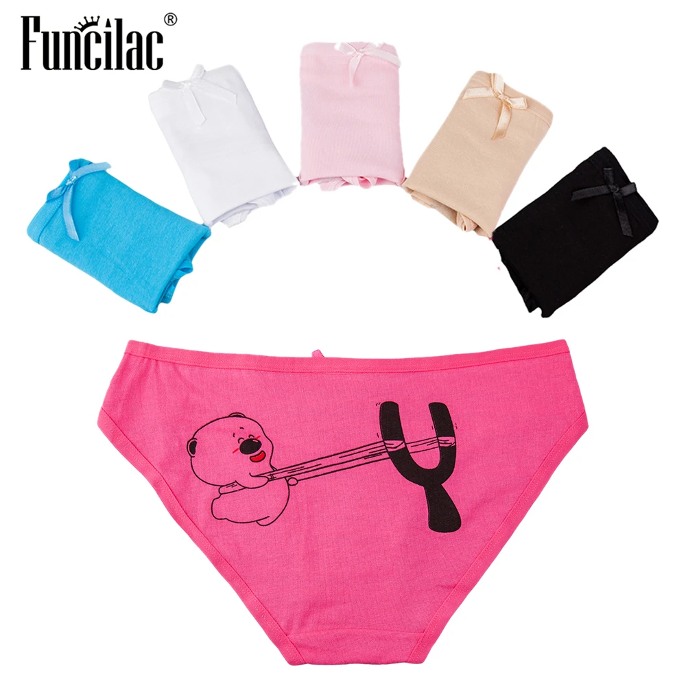 FUNCILAC Sexy Women's Briefs Cotton Panties for Women Cartoon Print Underwear kawaii Girls Underpants Soft Low Waist 5 Pcs/Lot
FUNCILAC Sexy Women's Briefs Cotton Panties for Women Cartoon Print Underwear kawaii Girls Underpants Soft Low Waist 5 Pcs/Lot