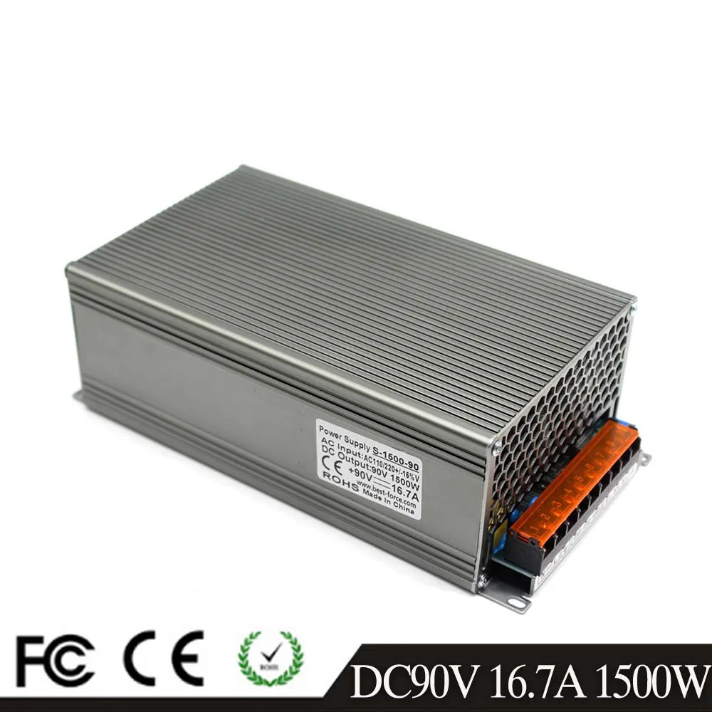 DC90V switch Power Supply Switching 16.7A 1500w Power Adapter Driver Transformer 110V 220V AC DC 90V for CNC CCTV Motor Stepper
DC90V switch Power Supply Switching 16.7A 1500w Power Adapter Driver Transformer 110V 220V AC DC 90V for CNC CCTV Motor Stepper