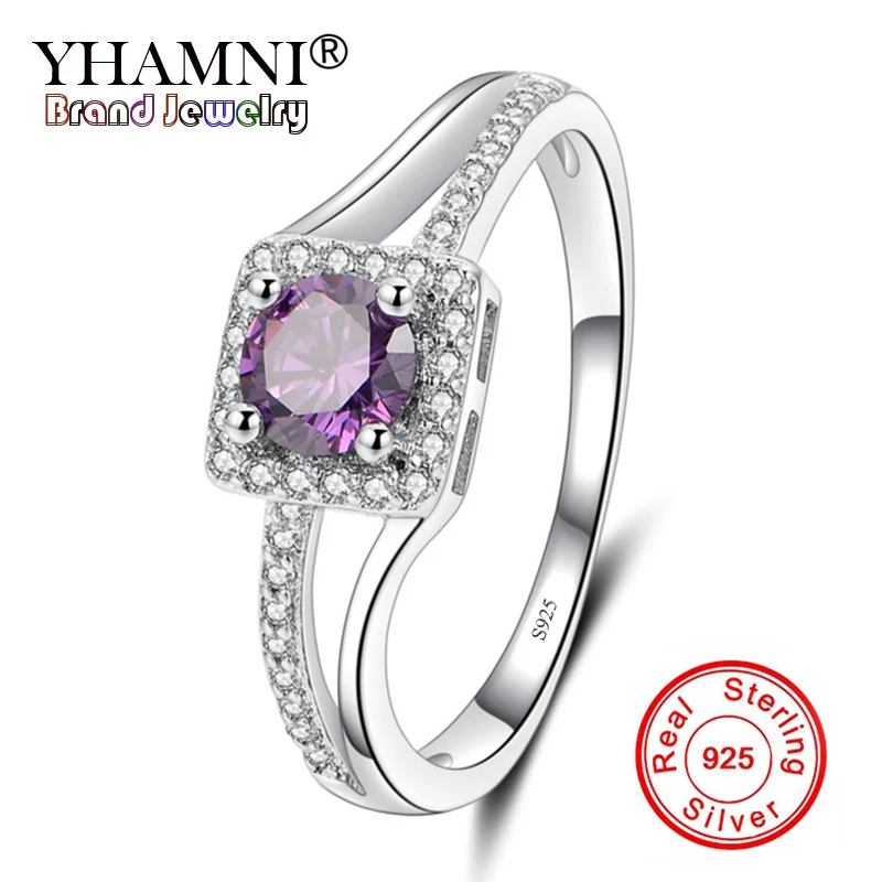 YHAMNI Original 100% 925 Sterling Silver Filled Ring Purple/Red/Pink/Orange Zircon Rings For Women Fashion Jewelry Ring L-QJ097 
YHAMNI Original 100% 925 Sterling Silver Filled Ring Purple/Red/Pink/Orange Zircon Rings For Women Fashion Jewelry Ring L-QJ097