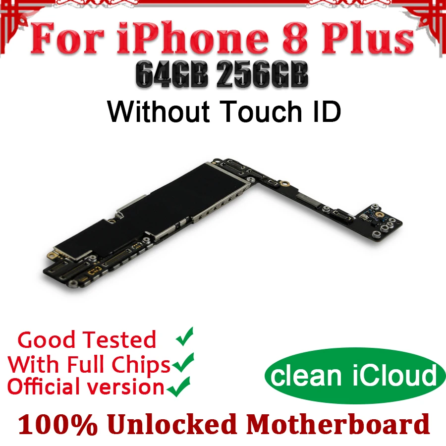 Clean icloud Full Tested For iPhone 8 Plus Motherboard Without Touch ID,Full Function Logic Board For iPhone 8 Plus Mainboard
Clean icloud Full Tested For iPhone 8 Plus Motherboard Without Touch ID,Full Function Logic Board For iPhone 8 Plus Mainboard