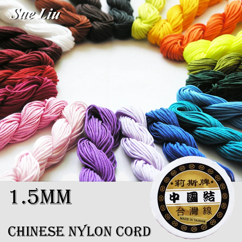 1.5mm 37-Color Chinese Knot Beading 100% Nylon Cord Macrame Cord Bracelet Braided String Tassels Beading String Thread - 18yds
1.5mm 37-Color Chinese Knot Beading 100% Nylon Cord Macrame Cord Bracelet Braided String Tassels Beading String Thread - 18yds