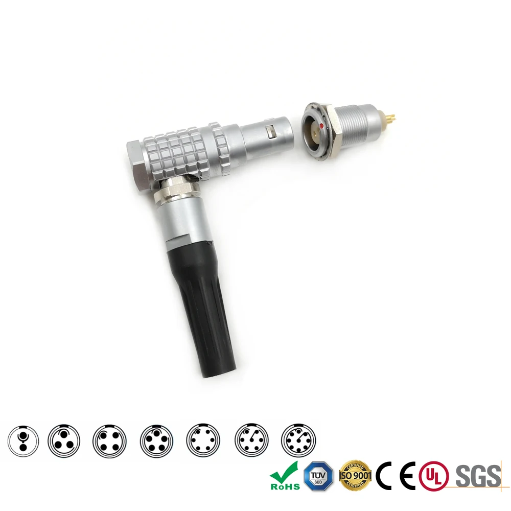 LEMO FHG EGG 0B 2 3 4 5 6 7 9 Pin Right Angle Male Plug and Female Socket Connector
LEMO FHG EGG 0B 2 3 4 5 6 7 9 Pin Right Angle Male Plug and Female Socket Connector