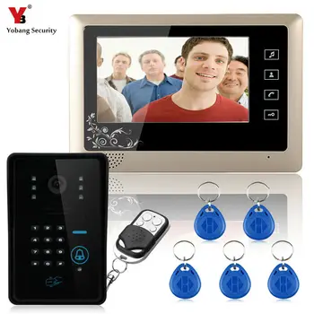 Yobang Security 7" LCD monitor Speakerphone intercom Color Video Door Phone doorbell 5pcs RIFD access Control System doorphone
Yobang Security 7" LCD monitor Speakerphone intercom Color Video Door Phone doorbell 5pcs RIFD access Control System doorphone