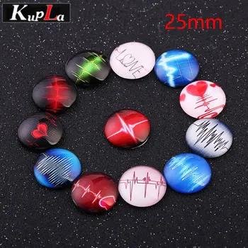 25mm Glass Cabochons Electrocardiogram Pattern Round Glass Cabochons Pendant Cabochons Settings
25mm Glass Cabochons Electrocardiogram Pattern Round Glass Cabochons Pendant Cabochons Settings