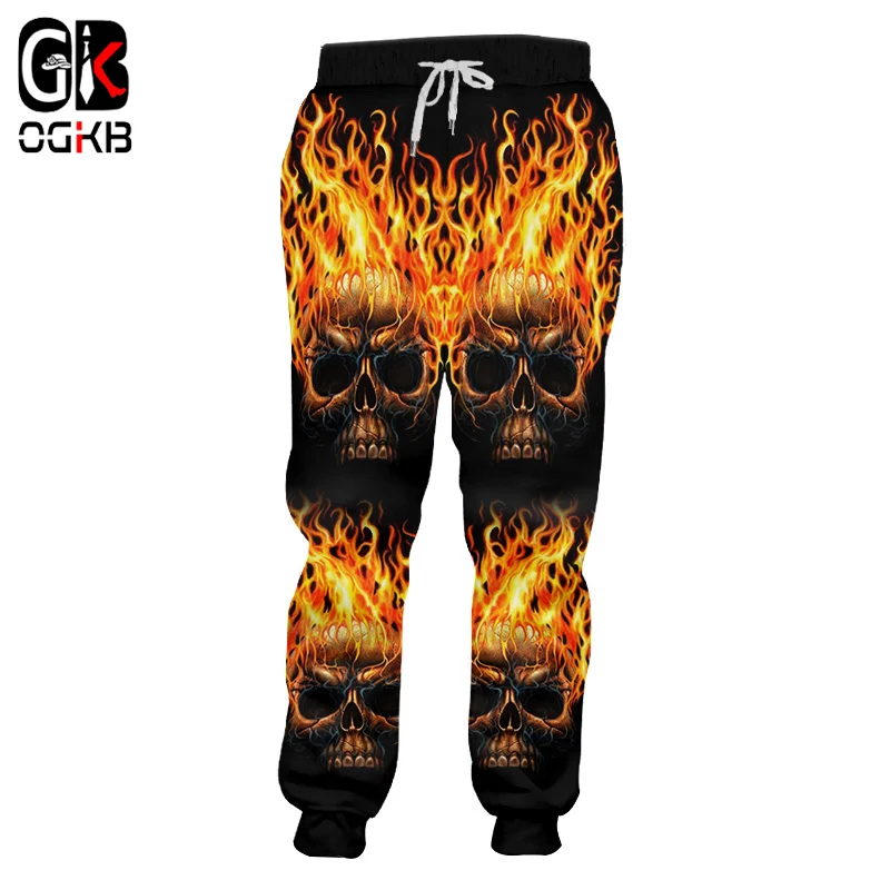 OGKB New Fall Spring Men's Casual Sweat Pants Cool Print Flame Skull 3d Sweatpants Man Hiphop Streetwear Punk Full Length Pants
OGKB New Fall Spring Men's Casual Sweat Pants Cool Print Flame Skull 3d Sweatpants Man Hiphop Streetwear Punk Full Length Pants