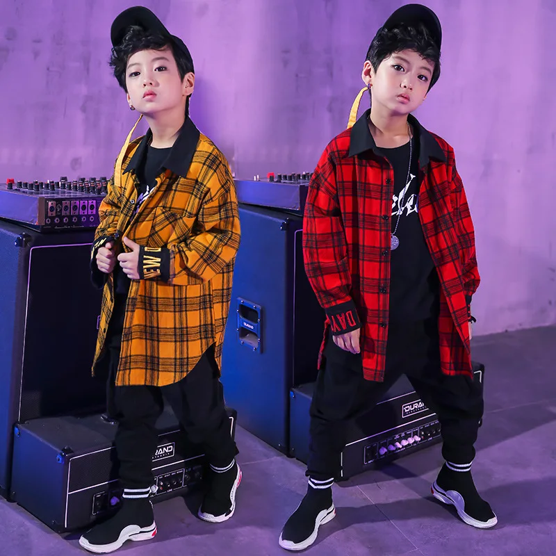 2018 Kids Adults Autumn set Costumes Jazz Hip Hop dance Pants & Yellow Red lattice patchwork plaid Shirts kids suits twinset
2018 Kids Adults Autumn set Costumes Jazz Hip Hop dance Pants & Yellow Red lattice patchwork plaid Shirts kids suits twinset