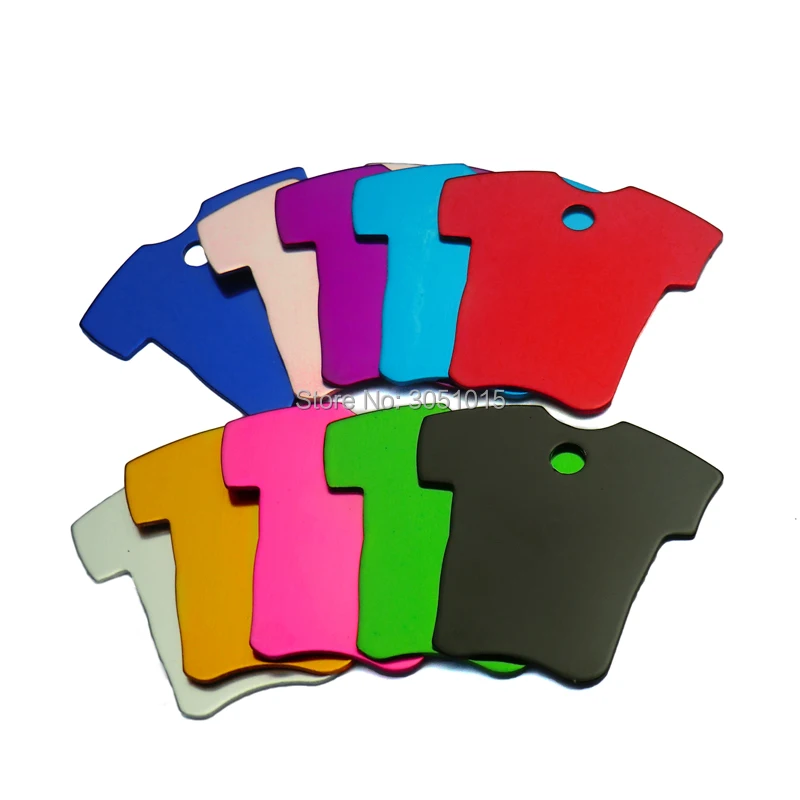 Wholesale 100pcs Clothes Shape For Pet ID Tags Identity Tags Cumstom Anodized Aluminum Cats ID Tags Name Decorative Accessories
Wholesale 100pcs Clothes Shape For Pet ID Tags Identity Tags Cumstom Anodized Aluminum Cats ID Tags Name Decorative Accessories
