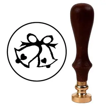 Wax Seal Stamp with Brown Wood Handle & Round Brass die - Wedding Bells
Wax Seal Stamp with Brown Wood Handle & Round Brass die - Wedding Bells
