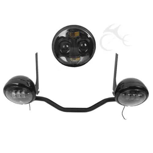 7" Daymaker Headlight +4.5" Auxiliary Fog Light+Bracket For Harley Touring