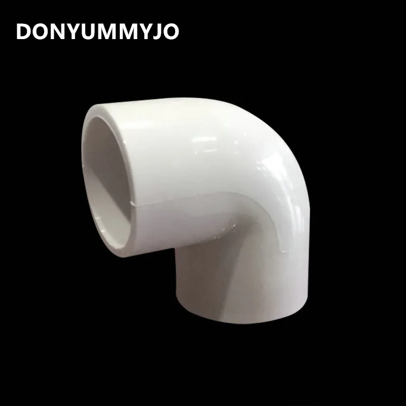 

DONYUMMYJO 4 Pcs 32mm Dia 90 Angle Degree Elbow PVC Pipe Fittings Adapters