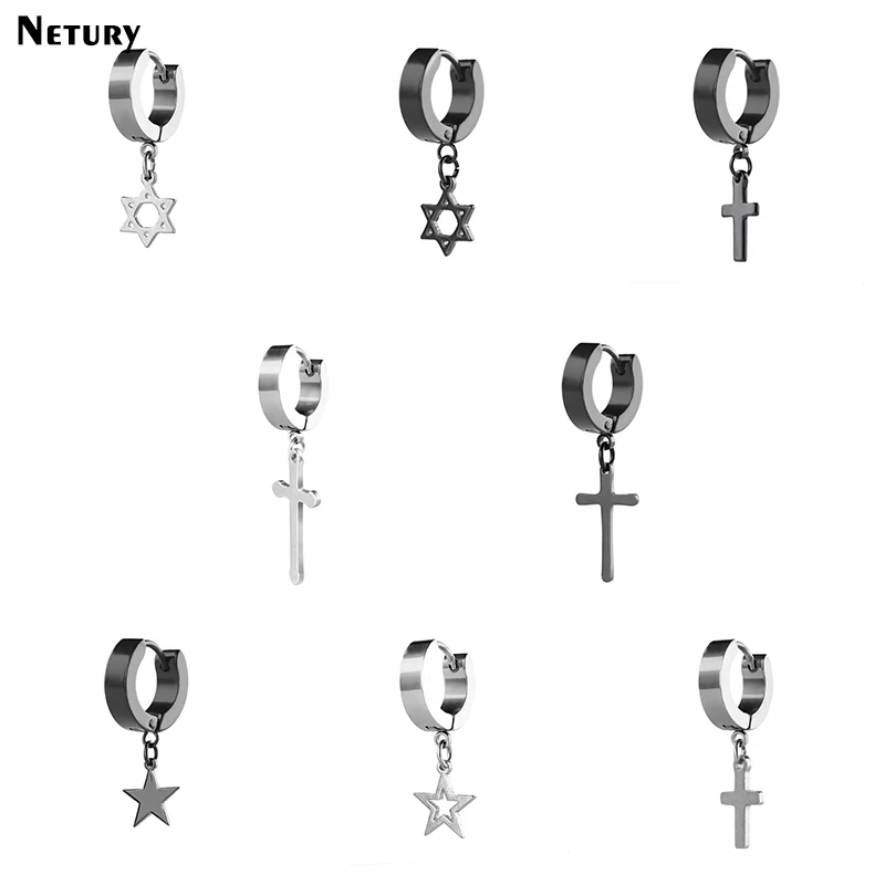 Netury Women Men New fashion Korea dangle earrings Unisex cross star copper hiphop earrings Rock Harajuku silver lovers jewelry
Netury Women Men New fashion Korea dangle earrings Unisex cross star copper hiphop earrings Rock Harajuku silver lovers jewelry