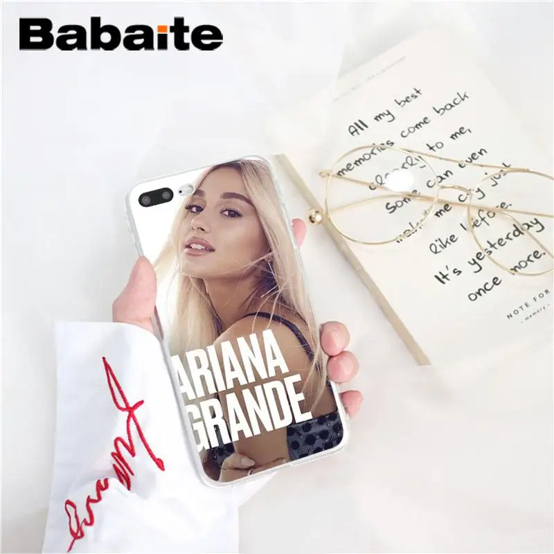 Babaite ariana grande Newly Arrived Phone Accessories Case for iPhone 8 7 6 6S Plus 5 5S SE XR X XS MAX 10 Coque Shell