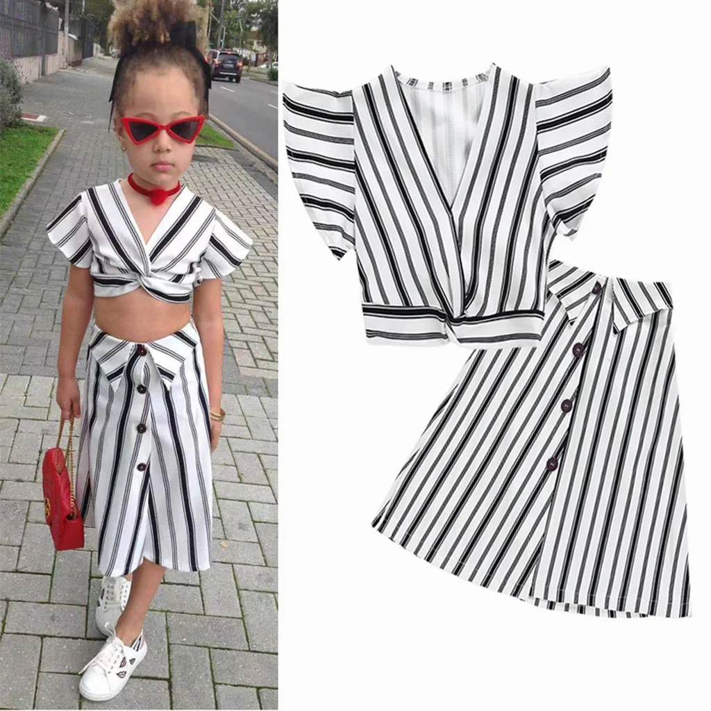 Toddler Girl clothes Baby Girls Clothes Stripe T-shirt Crop Tops+Long Skirt kids clothes Set hot Children Clothes Dropshipping
Toddler Girl clothes Baby Girls Clothes Stripe T-shirt Crop Tops+Long Skirt kids clothes Set hot Children Clothes Dropshipping
