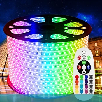 20M/Roll 5050 60led/m 220V input IP65 RGB soft strip ,ultra bright color changing led tape light for outdoor with silicon tube
20M/Roll 5050 60led/m 220V input IP65 RGB soft strip ,ultra bright color changing led tape light for outdoor with silicon tube