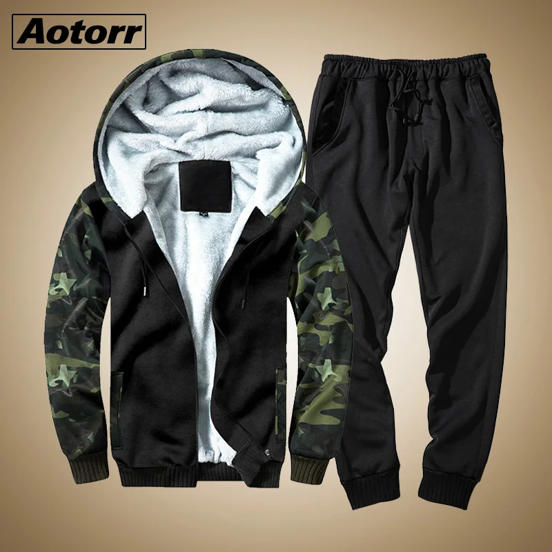 Aotorr Winter Camouflage Set Men 2019 Casual Hooded Fleece Warm Sweatshirts Male Thicken Tracksuit 2 PCS Hoodies+Pant US/EU Size
Aotorr Winter Camouflage Set Men 2019 Casual Hooded Fleece Warm Sweatshirts Male Thicken Tracksuit 2 PCS Hoodies+Pant US/EU Size