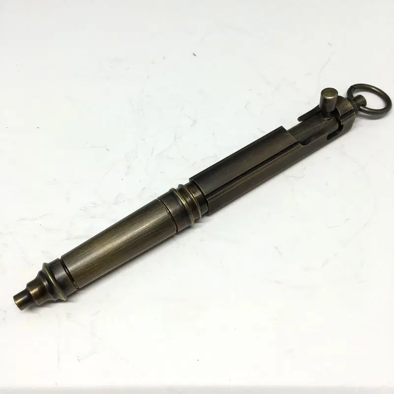Writing Tools EDC Retro Black Solid Brass Pen Machined Pull Bolt Ball Point Pen Refillable Gel Pen
Writing Tools EDC Retro Black Solid Brass Pen Machined Pull Bolt Ball Point Pen Refillable Gel Pen