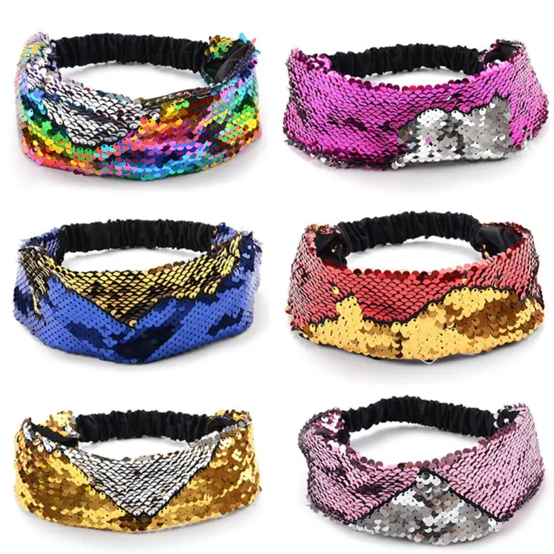 Magic Reversible Two-Sided Sequins Headband Child Adult Contrast Rainbow Colored Glitter Hairband Fish Scales Party Wide Turban
Magic Reversible Two-Sided Sequins Headband Child Adult Contrast Rainbow Colored Glitter Hairband Fish Scales Party Wide Turban