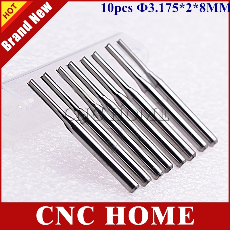 10pcs 3.175mm*2mm*8mm 2 Straight Flute Milling Cutter, Solid Carbide Cutting Tools Bits for Foam, EVA, Wood, Acrylic CNC Machine
10pcs 3.175mm*2mm*8mm 2 Straight Flute Milling Cutter, Solid Carbide Cutting Tools Bits for Foam, EVA, Wood, Acrylic CNC Machine