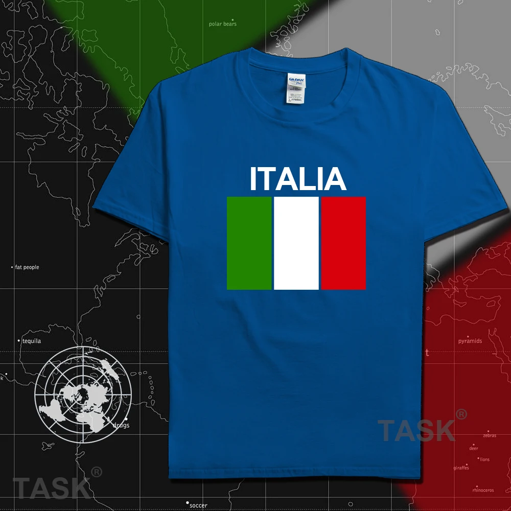 Image Italy Italia t shirt man soccer jerseys t shirts cotton nation team cotton meeting fans short streetwear fitness Italian flag IT