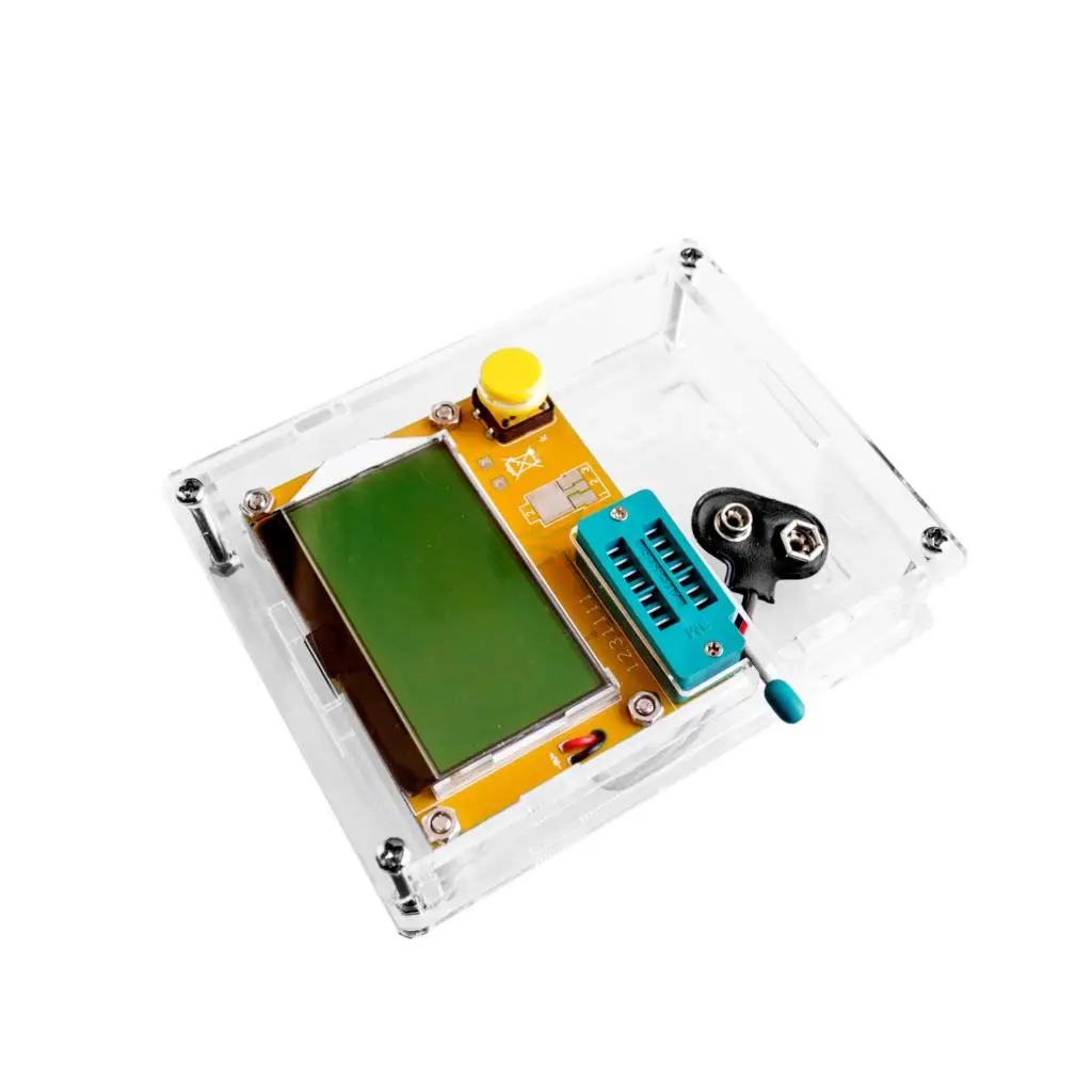 Diode Triode Capacitance ESR Meter MOS PNP LCR-T4 Transistor Tester LCD Display Mega328 Transistors Diodes Acrylic Case
Diode Triode Capacitance ESR Meter MOS PNP LCR-T4 Transistor Tester LCD Display Mega328 Transistors Diodes Acrylic Case