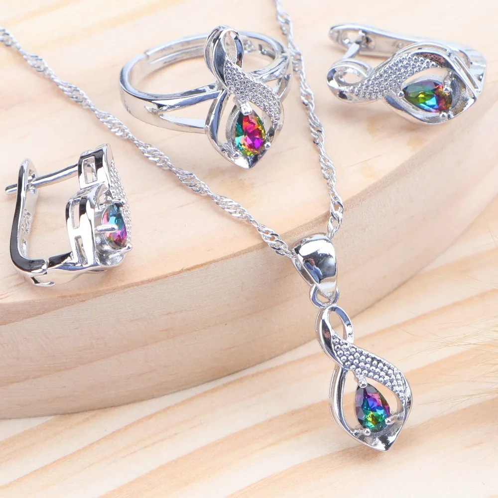 Wedding 925 Sterling Silver Bridal Jewelry Sets Luxury Zircon Magic Rainbow Kids Jewelry Earrings Necklace Ring For Women
Wedding 925 Sterling Silver Bridal Jewelry Sets Luxury Zircon Magic Rainbow Kids Jewelry Earrings Necklace Ring For Women